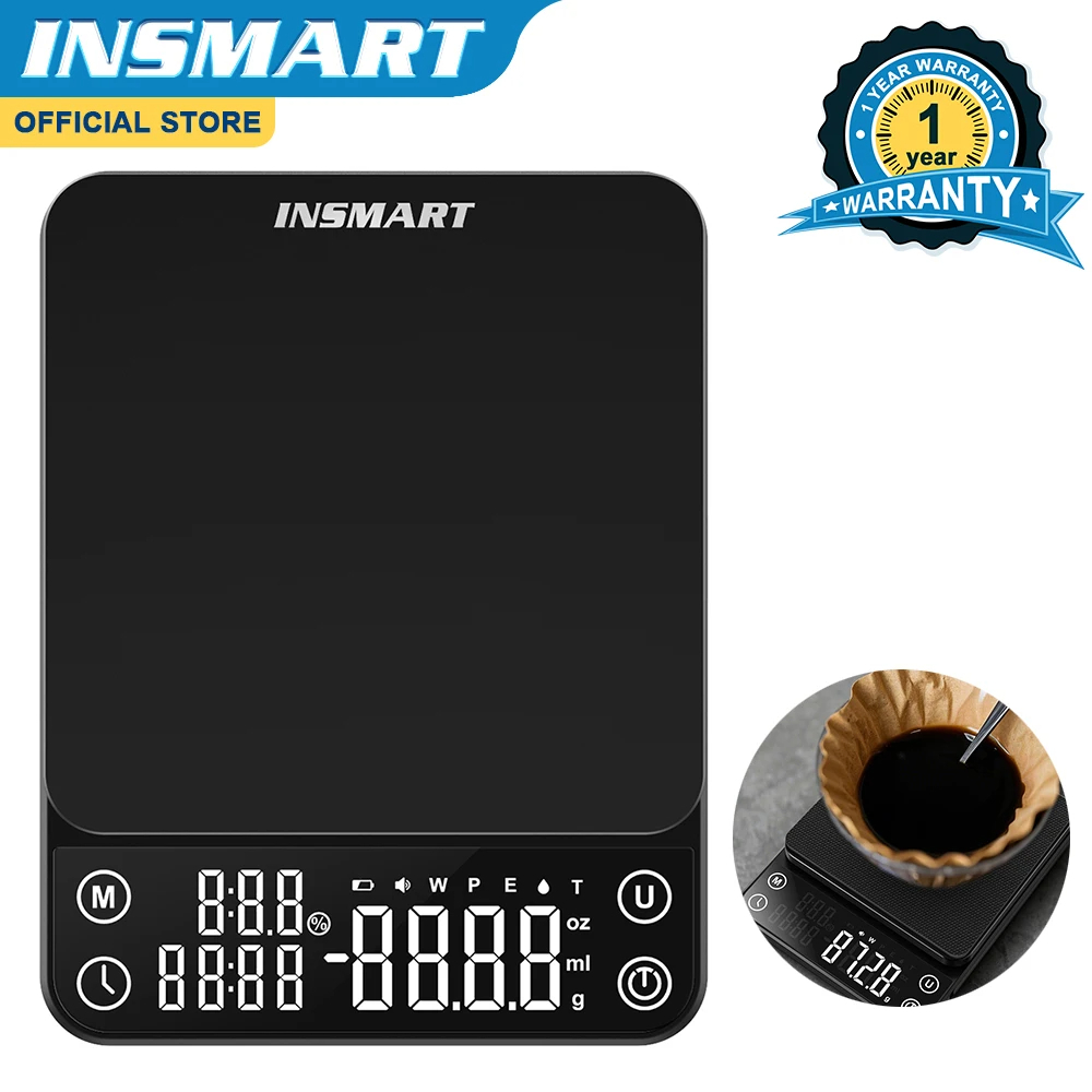 INSMART مقياس تدفق وصب القهوة