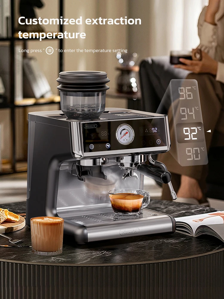 HiBREW Barista Pro H7A – ماكينة قهوة احترافية بنظام غلاية مزدوجة