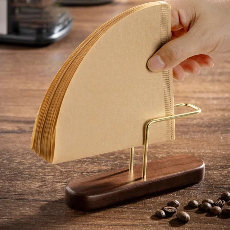 حامل فلتر القهوة الخشبي بتصميم مروحي